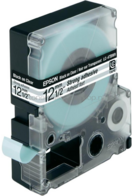 Epson LC-4TBW9 zwart op transparant breedte 12 mm