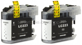 FLWR Brother LC-223BK 2-pack zwart