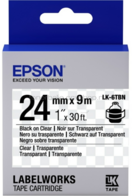 Epson LK-6TBN zwart op transparant breedte 24 mm