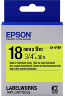 Epson LK-5YBF zwart op geel breedte 18 mm