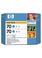 HP 70 duopack cyaan
