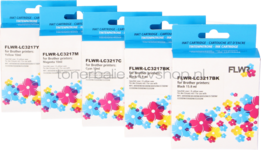 FLWR Brother LC-3217 Multipack zwart en kleur