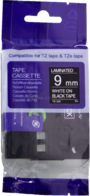 Huismerk Brother TZe-325 wit op zwart breedte 9 mm