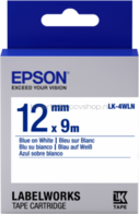 Epson LK-4WLN blauw op wit breedte 12 mm