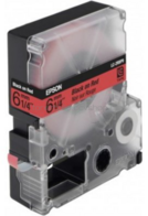 Epson LC-2RBP9 zwart op rood breedte 6 mm