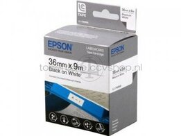 Epson LC-7WBN9 zwart op wit breedte 36 mm