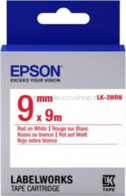 Epson LK-3WRN rood op wit breedte 9 mm