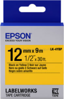 Epson LK-4YBP zwart op geel breedte 12 mm