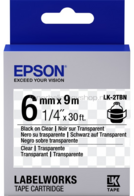 Epson LK-2TBN zwart op transparant breedte 6 mm
