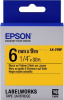 Epson LK-2YBP zwart op geel breedte 6 mm