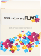 FLWR Zebra verzendetiketten 10-Pack 102 mm x 210 mm  wit