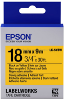 Epson LK-5YBW zwart op geel breedte 18 mm