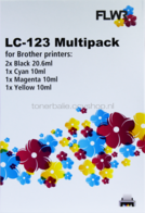 Huismerk Brother LC-123 5-pack zwart en kleur