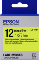 Epson LK-4YBF zwart op geel breedte 12 mm