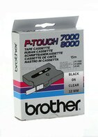 Brother TX-131 zwart op transparant breedte 12 mm