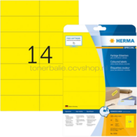 Herma 5058 Verwijderbare papieretiket 105 x 42,3mm geel
