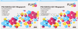 FLWR Canon PGI-520 / CLI-521 12-pack - Optie 26
