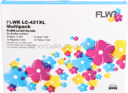 FLWR Brother LC-421XL Multipack zwart en kleur
