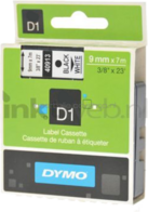 Dymo D1 zwart op wit breedte 9 mm