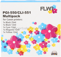 FLWR Canon CLI-551XL Multipack zwart en kleur