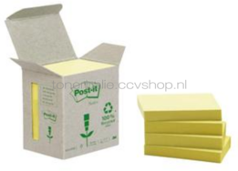 3M Post-it 38x51mm recycled 6-pack geel