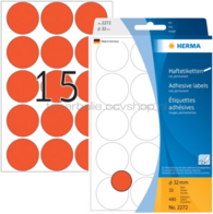 Herma 2272 Permanente papieretiket 32mm rond rood