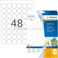Herma 4387 Verwijderbare papieretiket rond 30mm wit wit