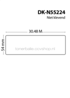 FLWR Brother DK-N55224  x 54 mm 30.48 M wit