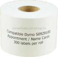 Huismerk Dymo Naambadge etiketten 89 mm x 51 mm  wit