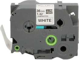 FLWR Brother TZE-261 zwart op wit breedte 36 mm