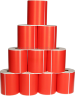 FLWR Zebra 10-pack verzendetiketten 102 mm x 150 mm  rood