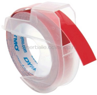 Dymo S0898150 wit op rood breedte 9 mm