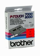 Brother TX-431 zwart op rood breedte 12 mm