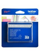Brother TZE-MQL35 wit op licht grijs breedte 12 mm