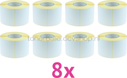 Huismerk Zebra verzendlabels 8-pack 102 mm x 152 mm  wit
