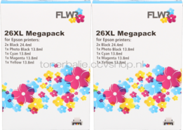 FLWR Epson T2621/2631/2/3/4 12-pack - Optie 58