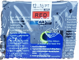 Huismerk Brother TZe-431 zwart op rood breedte 12 mm
