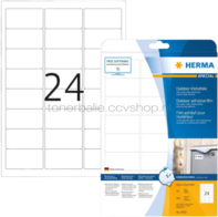 Herma 9532 outdoor etiketten met ronde hoeken 63,5x33,9 mm wit