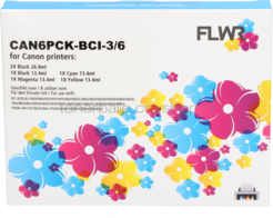 FLWR Canon BCI-3eBK / BCI-6 Megapack