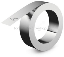 Dymo Zelfklevend aluminium lettertape  op zilver breedte 12 mm