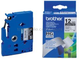 Brother HGE-131 zwart op transparant breedte 12 mm