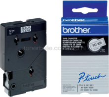 Brother TC-101 zwart op transparant breedte 12 mm
