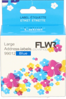 FLWR Dymo 99012 adreslabel 36 mm x 89 mm  blauw