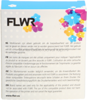 FLWR Brother TZE-735 wit op groen breedte 12 mm