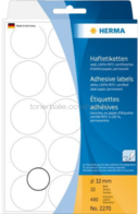 Herma 2270 Permanente papieretiket 32mm rond wit