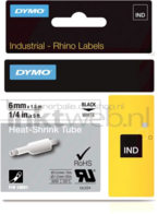 Dymo S0718260 zwart op wit breedte 6 mm