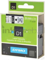 Dymo D1 zwart op wit breedte 24 mm