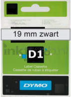 Dymo D1 zwart op transparant breedte 19 mm