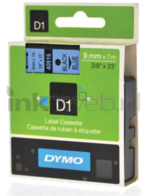 Dymo D1 zwart op blauw breedte 9 mm
