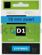 Dymo D1 zwart op blauw breedte 19 mm